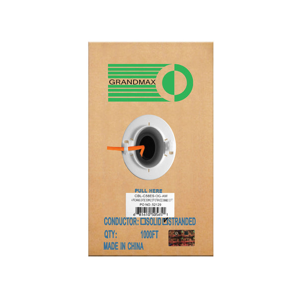 Cat5e Bulk Cable Stranded Shielded - Orange - GRANDMAX.com